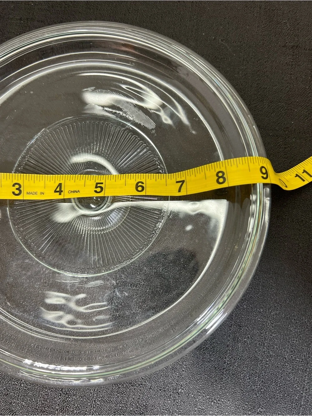 Pyrex Glass Lid 9 inch Round G-1-C  8.5” Diameter G